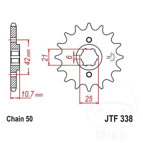 Front sprocket tooth 530 - tooth,