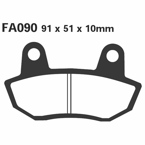 Pair brake pads ebc fa090 - brake,
