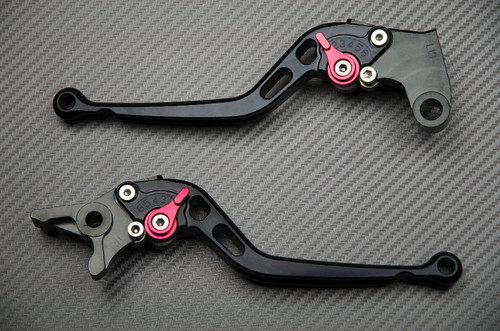 Pair long cnc levers black - pair,