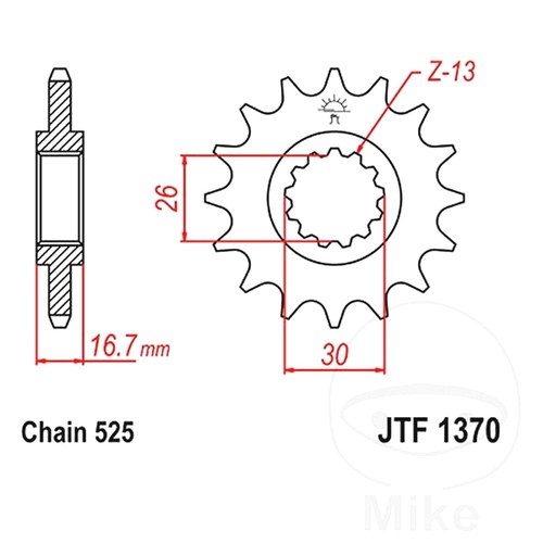 Front sprocket rac - jt,